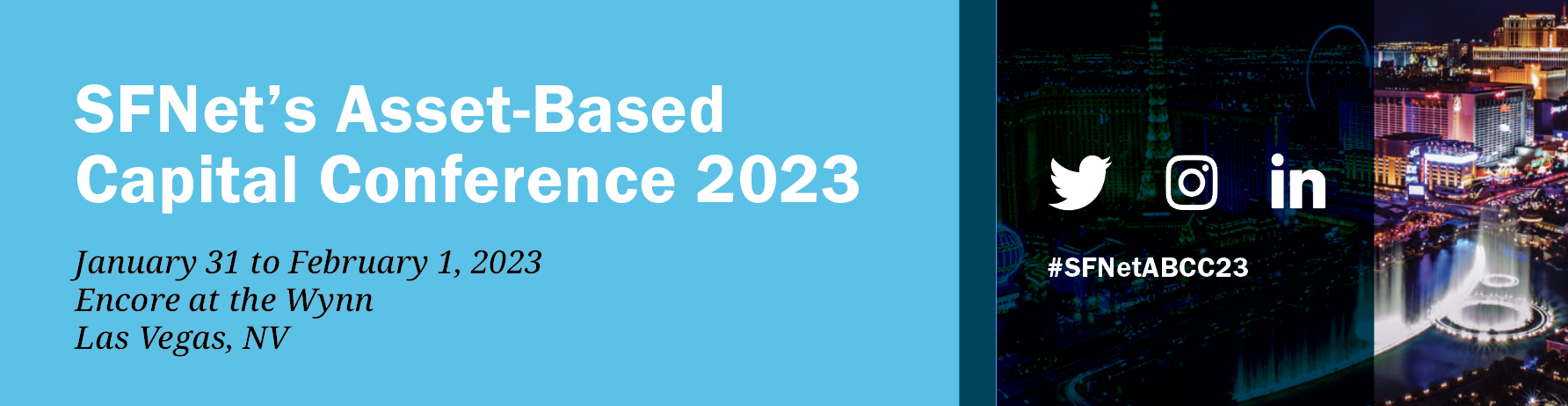 SFNet's Asset-Based Capital Conference 2023 logo